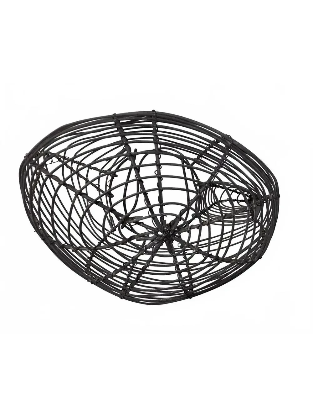 Vintage Wire Chicken Egg Basket Rustic Farmhouse Hen Basket